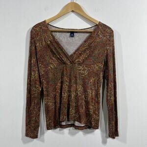 Chaps‎ Y2K Babydoll Top Womens Large Petite Fairy Grunge Vintage Coquette Boho